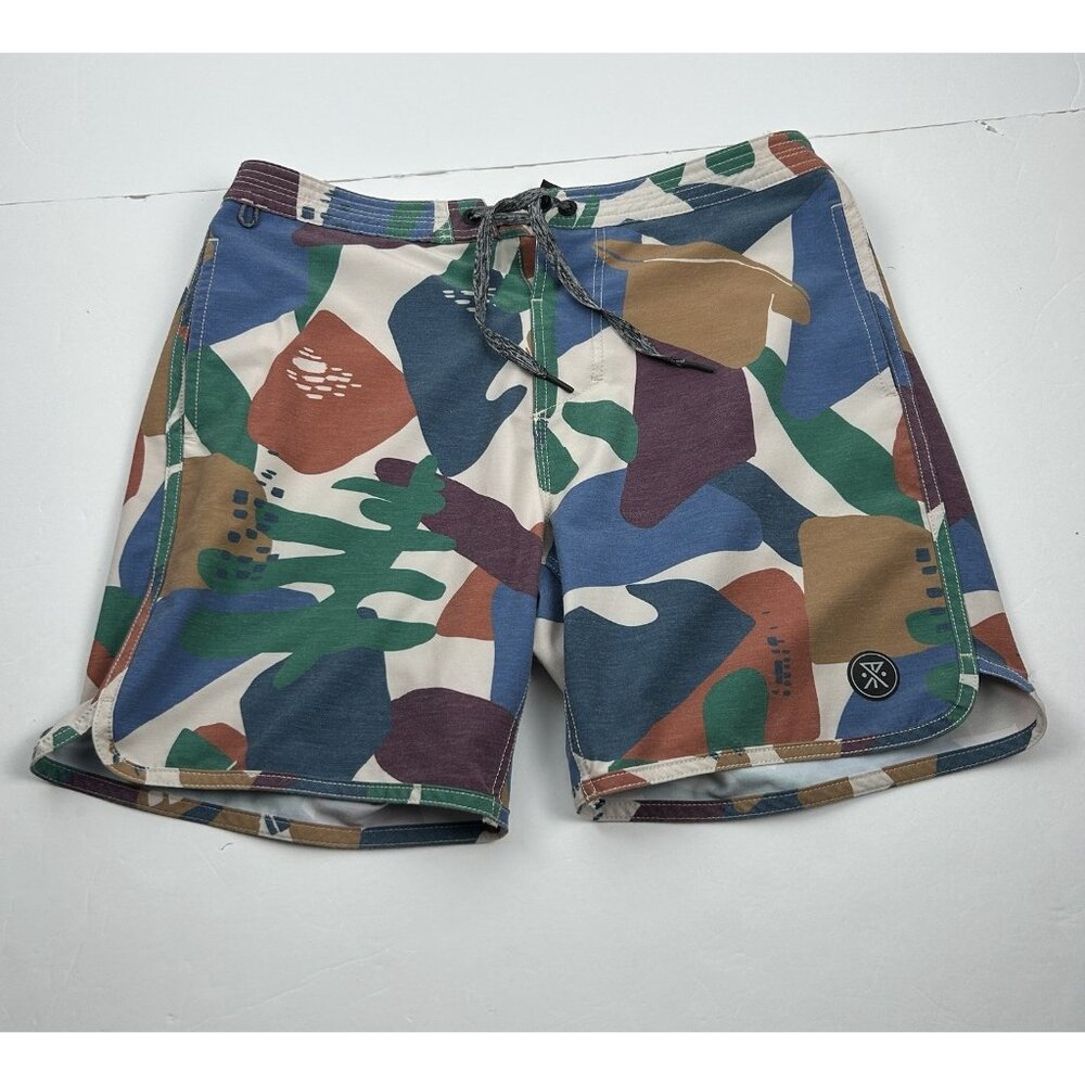 Roark Men’s Chiller 17 Mixtape Boardshorts Trunks yellowstone Green 30’ 7” - Picture 4 of 14
